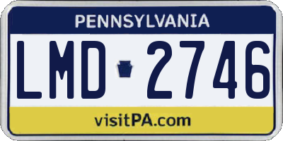 PA license plate LMD2746