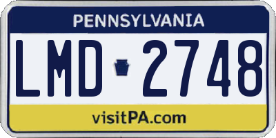 PA license plate LMD2748