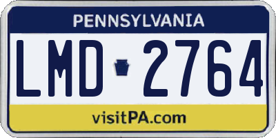 PA license plate LMD2764