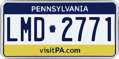 PA license plate LMD2771