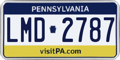 PA license plate LMD2787