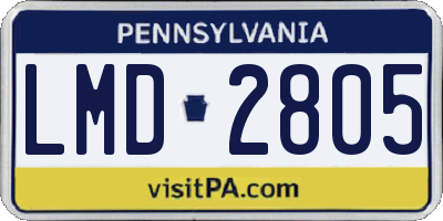 PA license plate LMD2805