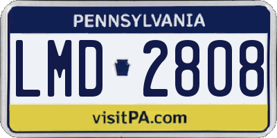 PA license plate LMD2808