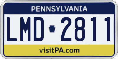 PA license plate LMD2811