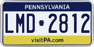 PA license plate LMD2812