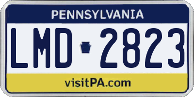 PA license plate LMD2823