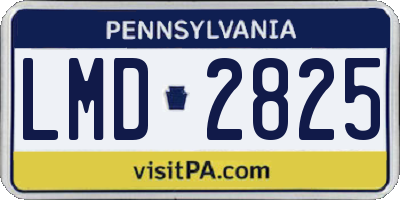 PA license plate LMD2825