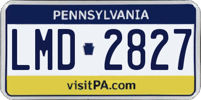 PA license plate LMD2827