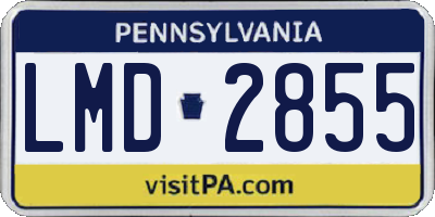 PA license plate LMD2855