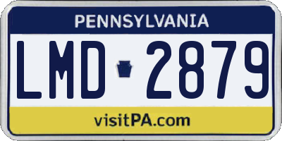 PA license plate LMD2879