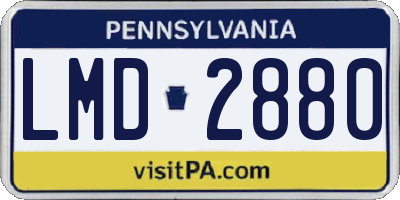 PA license plate LMD2880