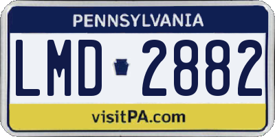 PA license plate LMD2882