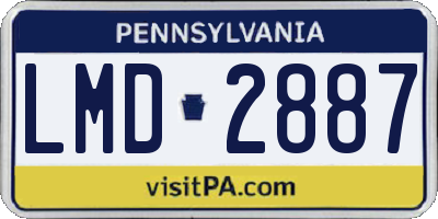 PA license plate LMD2887