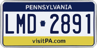 PA license plate LMD2891