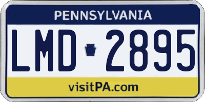 PA license plate LMD2895