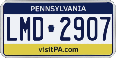 PA license plate LMD2907