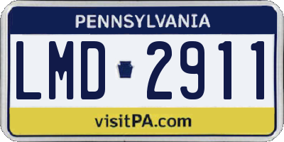 PA license plate LMD2911