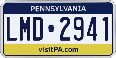 PA license plate LMD2941