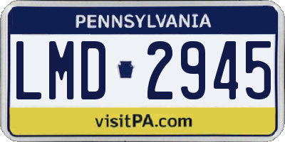 PA license plate LMD2945