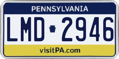 PA license plate LMD2946