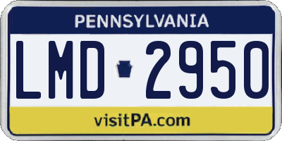 PA license plate LMD2950