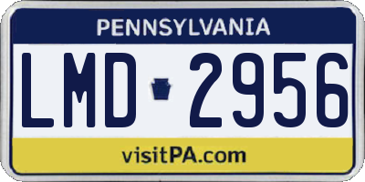 PA license plate LMD2956