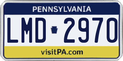 PA license plate LMD2970