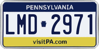 PA license plate LMD2971