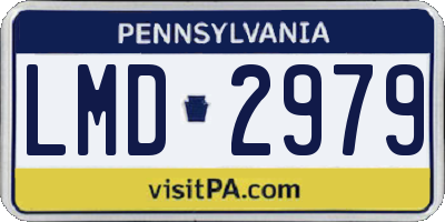 PA license plate LMD2979