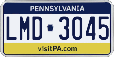 PA license plate LMD3045