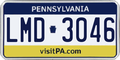 PA license plate LMD3046