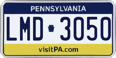 PA license plate LMD3050