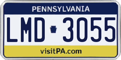 PA license plate LMD3055