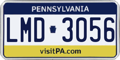 PA license plate LMD3056