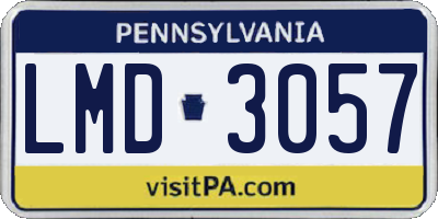 PA license plate LMD3057