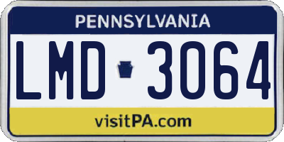 PA license plate LMD3064