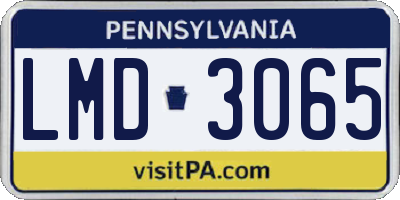 PA license plate LMD3065
