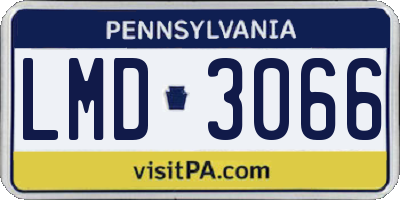 PA license plate LMD3066