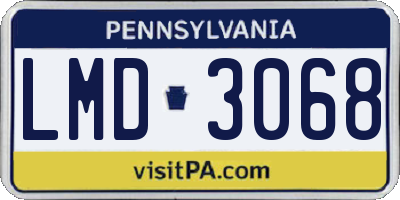 PA license plate LMD3068