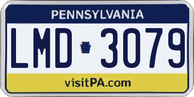 PA license plate LMD3079