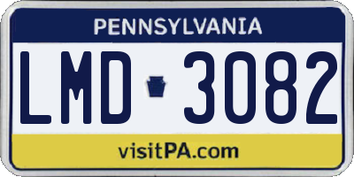 PA license plate LMD3082