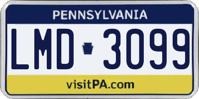 PA license plate LMD3099