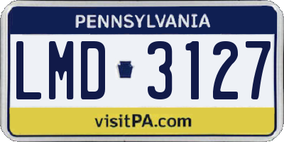 PA license plate LMD3127