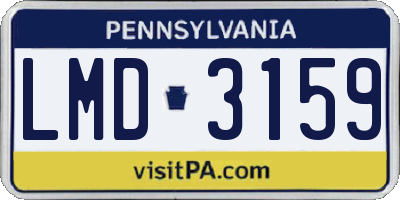 PA license plate LMD3159