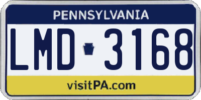 PA license plate LMD3168