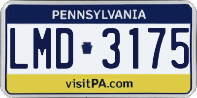 PA license plate LMD3175
