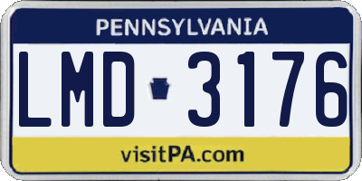 PA license plate LMD3176