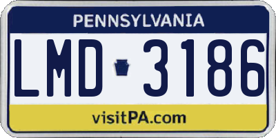 PA license plate LMD3186