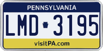 PA license plate LMD3195