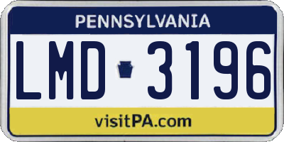 PA license plate LMD3196